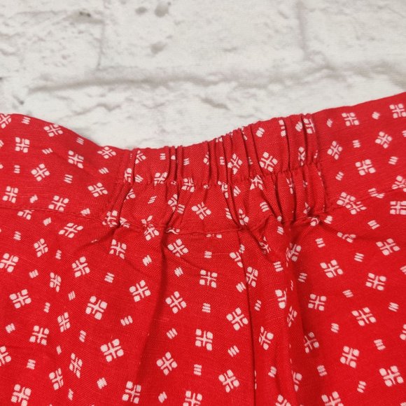 Volcom Womens Salt and Sun retro shorts red print high waisted linen red sz XXL - Picture 4 of 7